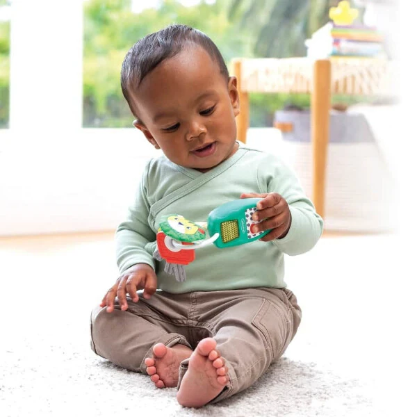 Игрушки-прорезыватели для младенцев 6-12 месяцев Infantino Music & Lights Busy Play Key Teether Set, разноцветные - 3