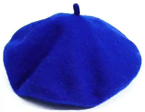 IHAUIUE Bir rangli beret shlyapalar jun jun klassik fransuz shlyapalari oddiy iliq rassomlar kepkalari ayollar, xonimlar, qizlar uchun - 1