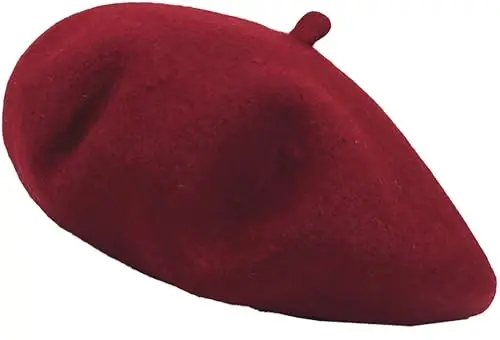 IHAUIUE Solid Color Berets Hat Wool Classic French Hats Simple Warm Painters Caps for Women, Ladies, Girls - 1