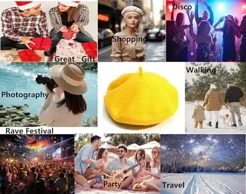 IHAUIUE Solid Color Berets Hat Wool Classic French Hats Simple Warm Painters Caps for Women, Ladies, Girls - 6