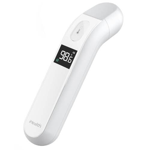 iHealth Digital Thermometer for Adults and Kids - Infrared Forehead Thermometer with Color Fever Indicator - Touchless, Fast, Accurate Results in 1 Second - Silent Mode, Easy-to-use for Home - PT2L - 7