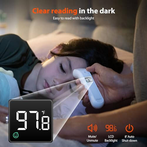 iHealth Digital Thermometer for Adults and Kids - Infrared Forehead Thermometer with Color Fever Indicator - Touchless, Fast, Accurate Results in 1 Second - Silent Mode, Easy-to-use for Home - PT2L - 10