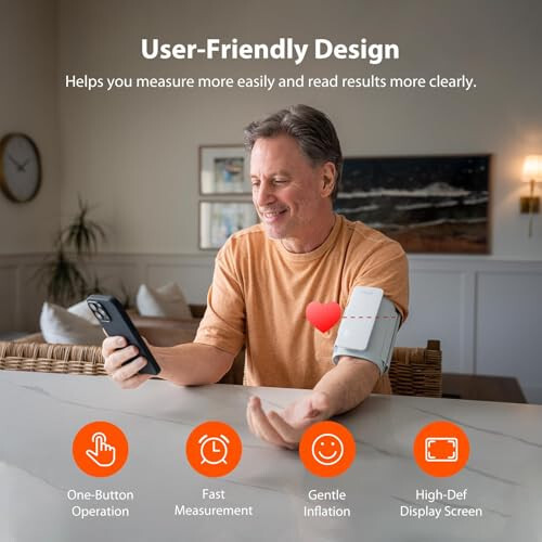 iHealth Neo Simsiz Qon bosimi O'lchovchi Asbob, Yuqori Qo'l Manjeti, Bluetooth Qon bosimi Asbob, Ultra Yupqa va Ko'chma, iOS va Android Ilovalari bilan Mos keladi - 2