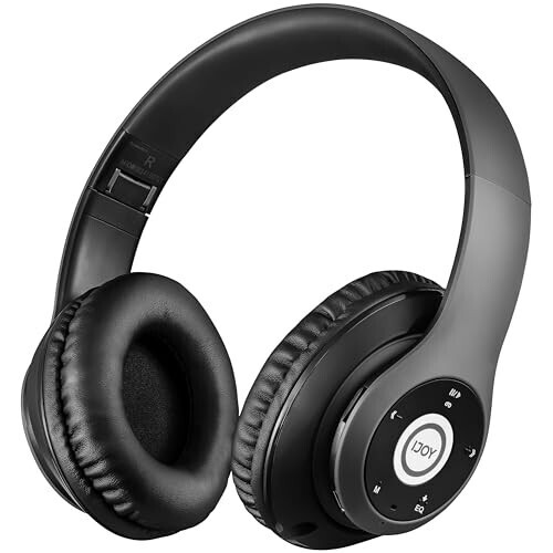 iJoy Bluetooth Quloqchinlar Quloq Ustida, Simsiz va Simli Katlanadigan Quloqchin Ichki Mikrofon, FM, Micro SD Kart Uyasi - (Maxfiy) Kattalar Bolalar Erkaklar Ayollar - Audifonos Auriculares Inalambricos - IJOY