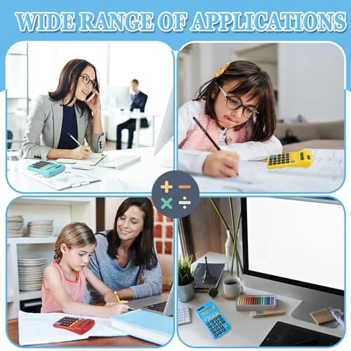 IJRPLM 18 Pack Mini Calculators,Pocket Size Basic Calculators,Solar Battery Dual Power Function Calculator,8 Digit Display Handheld Calculators Bulk for Students Kids School Home Office(9 Colors) - 7