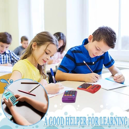 IJRPLM 18 Paketli Mini kalkulyatorlar, choʻntak oʻlchamdagi oddiy kalkulyatorlar, quyosh batareyasi va akkumulyatorli ikki quvvatli kalkulyator, 8 xonali displeyli qoʻl kalkulyatorlari, talabalar, bolalar, maktab, uy va ofis uchun (9 rang) - 5