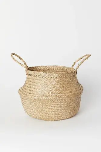 Ikeanatural Large Boy Katlanabilir Hasır Sepet / Saksılık 35x32cm-naturel - 6