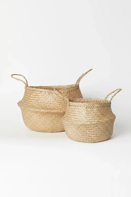Ikeanatural Large Foldable Wicker Basket / Planter 35x32cm - 4