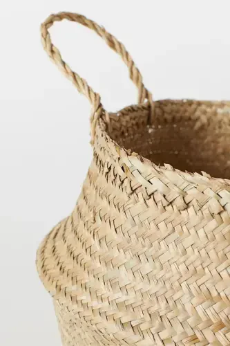Ikeanatural Large Foldable Wicker Basket / Planter 35x32cm - 3
