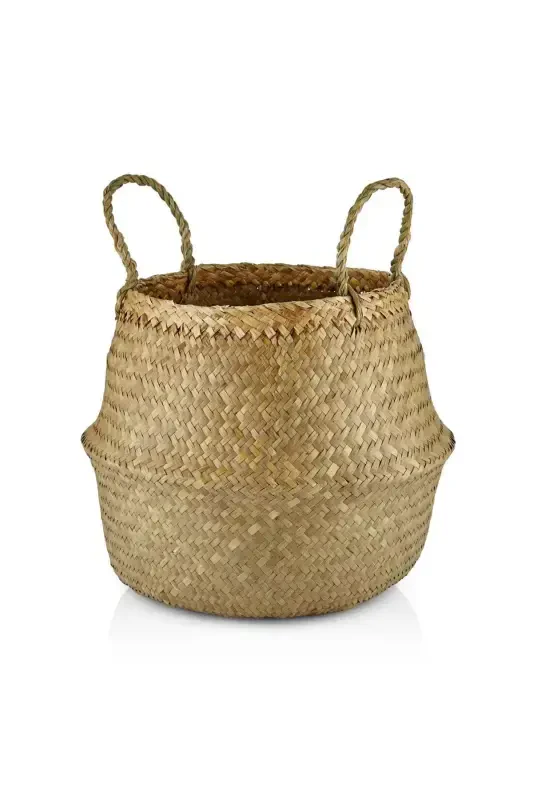 Ikeanatural Large Foldable Wicker Basket / Planter 35x32cm - 8