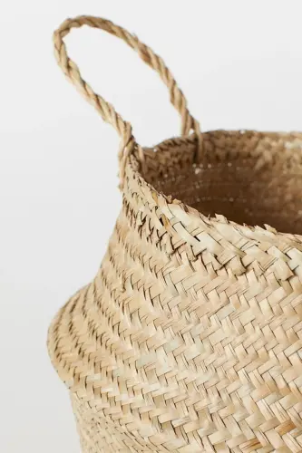 Ikeanatural Large Foldable Wicker Basket / Planter 35x32cm - 2