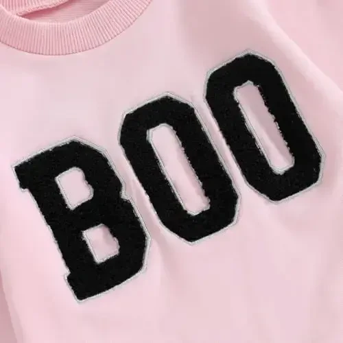 Twopumpkin Toddler Halloween Shrit Baby Girl Outfit Crewneck Sweatshirt Long Sleeve Shirts Holiday Clothes - 3