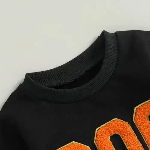 Twopumpkin Toddler Halloween Shrit Baby Girl Outfit Crewneck Sweatshirt Long Sleeve Shirts Holiday Clothes - 2