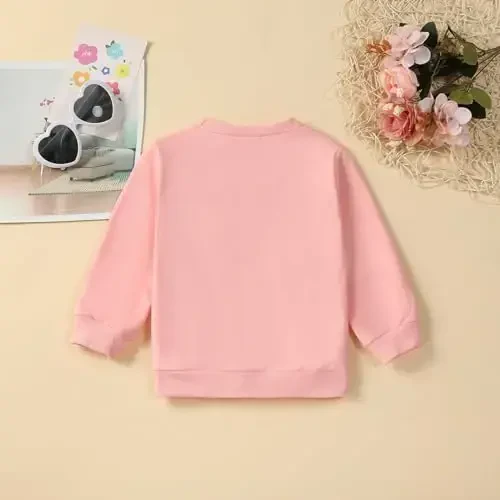 Twopumpkin Toddler Halloween Shrit Baby Girl Outfit Crewneck Sweatshirt Long Sleeve Shirts Holiday Clothes - 7