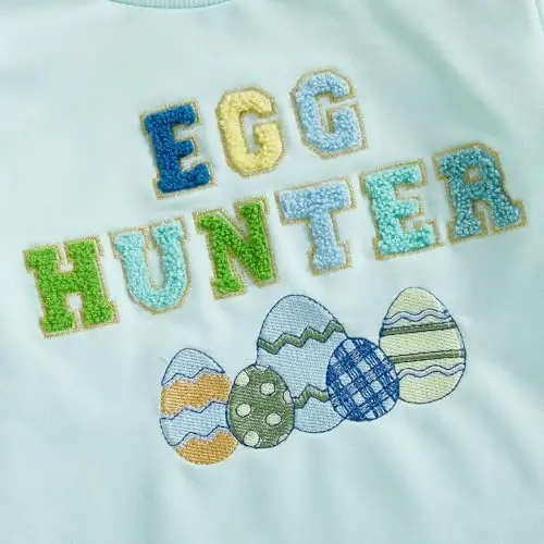 Twopumpkin Toddler Easter Shrit Baby Girl Outfit Crewneck Bunny Sweatshirt Long Sleeve Shirts Holiday Clothes - 3