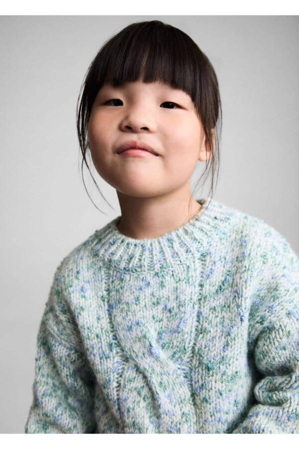 İki Renkli Örgü Kazak - 8