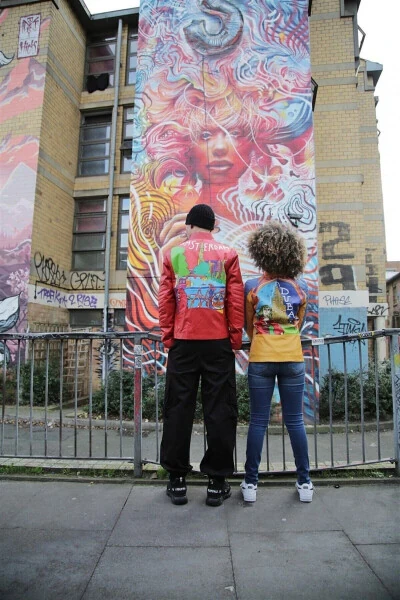 Ikigai Dubai Baskılı Kadın Hakiki Deri Ceket - 4