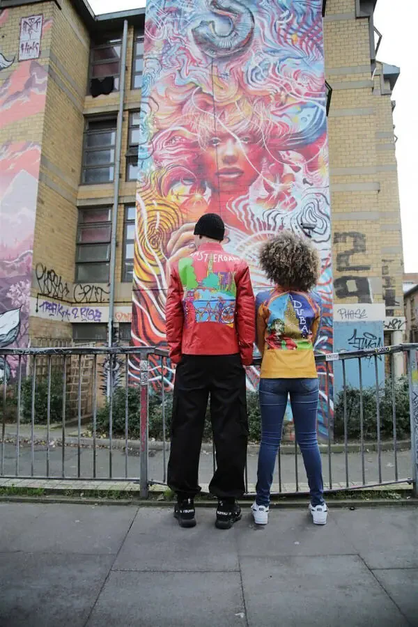 Ikigai Dubai Baskılı Kadın Hakiki Deri Ceket - 4