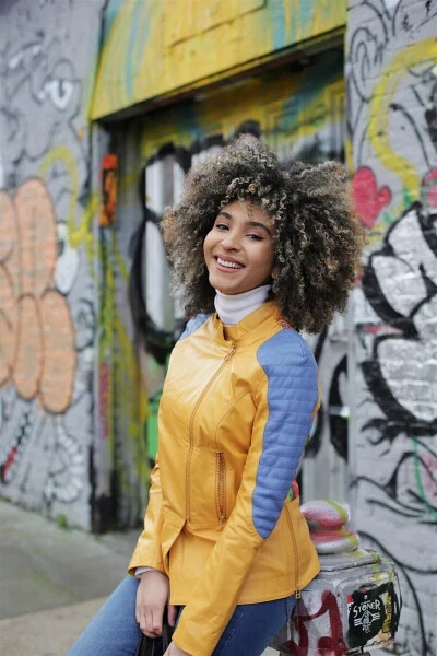 Ikigai Dubai Printed Women's Genuine Leather Jacket - DERIDERIM (1)