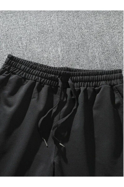 İkili Fırsat Eşofman Seti Paça Lastik Rahat Giyim Jogger Unisex-SİYAH - 6