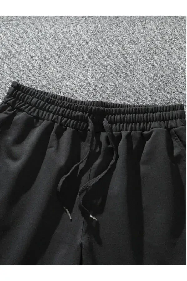 İkili Fırsat Eşofman Seti Paça Lastik Rahat Giyim Jogger Unisex-SİYAH - 6