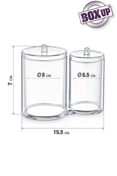 Ikki Akril Makiyaj Paxta Disk Organayzeri - KÜÇÜK EW (1)