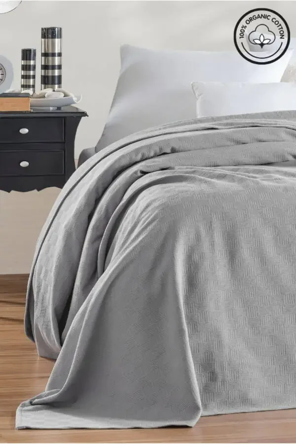 Ikki kishilik %100 paxta kichik dama naqshli to'shak choyshabi Mehmonxona turi Lyuks to'shak choyshabi Oq/rangli - 8