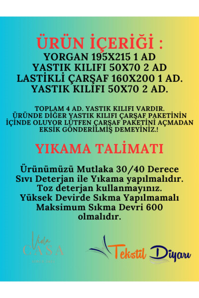 Ikki kishilik Welsoft pufdik yotoq to'plami (elastik choyshab bilan) Pudra tuk - VIOLACASA (1)