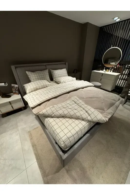 Ikki kishilik Welsoft pufidi uyqu to'plami (Elastik choyshab bilan) Krem kvadrat - 4