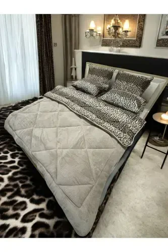 Ikki kishilik Welsoft Yumshoq Yotoq To'plami (Cho'ziluvchan Choyshabli) Leopard - 5