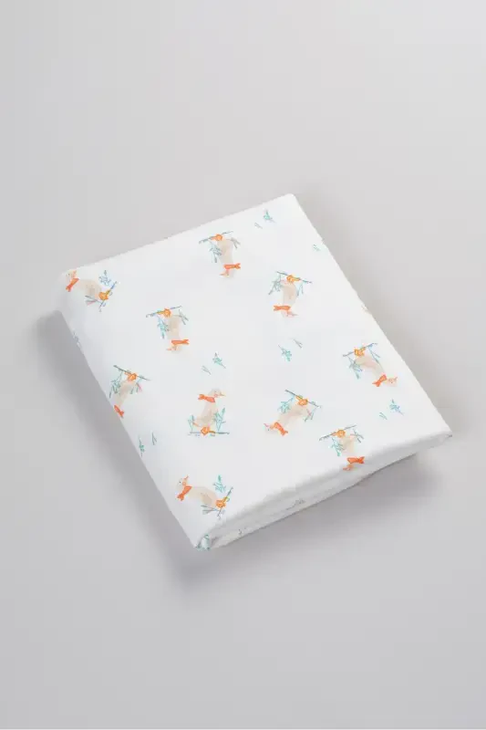 Ikki tomonlama interlok choyshab va adyol 100% paxta Oeko-Teks sertifikati 100 X 85 Sm-G'oz - 4