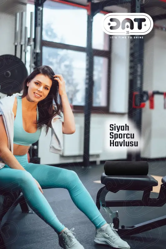 Ikkita sportchi sochiqlar to'plami Microfiber Gym Fitness Plitalari Boks Tennis Antibakterial Sport Sochiq 48x90sm-Qora - 6