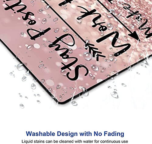 Ilhomlantiruvchi Izohlar Sichqoncha Pad, Musbat Qoling, Qattiq Ishla va Buni Amalga Oshiring Motivatsion Pad Ayollar Uchun, Kvadrat Su O'tkazmaydigan Sirpanmaydigan Rezinali Taglik Sichqoncha Padlari Ofis Noutbuk - 5