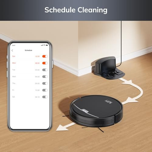 ILIFE Robot Vacuum and Mop, 3000Pa Strong Suction Robot Vacuum Cleaner, Gyro Navigation, App Control, No Tangle, Compatible with 2.4GHz WiFi, Alexa, Ideal for Hard Floor, Pet Hair, V9 - 6