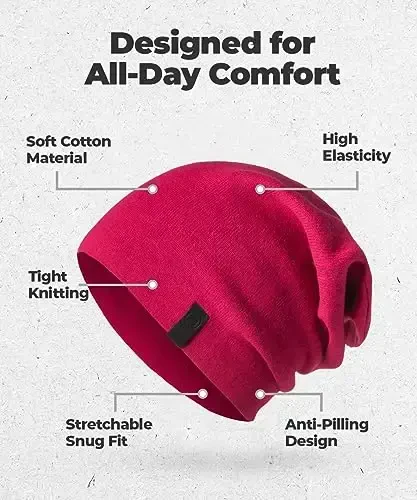 Iliq Slouchy Beanie Shapka - Nozik Trikotajdagi Mazali Yumshoq Kundalik Beanie - 3