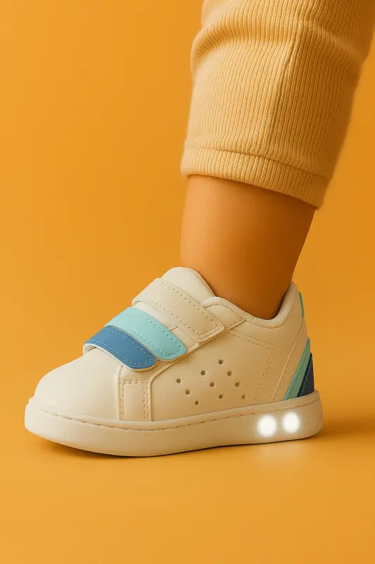 ilk adım ayakkabısı erkek bebek ilk adım ayakkabısı ortopedik ilk adım ayakkabısı ilk adım ayakkabı-Beyaz Renk - MOON GLOW