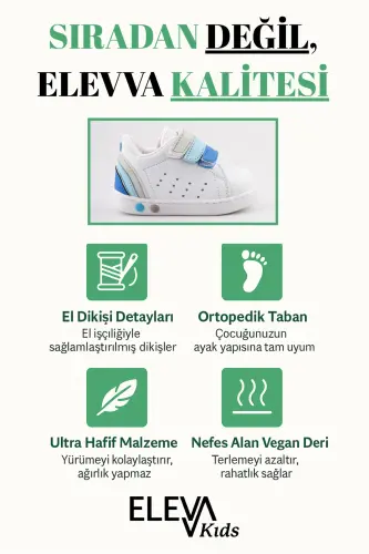 ilk adım ayakkabısı erkek bebek ilk adım ayakkabısı ortopedik ilk adım ayakkabısı ilk adım ayakkabı-Beyaz Renk - MOON GLOW (1)