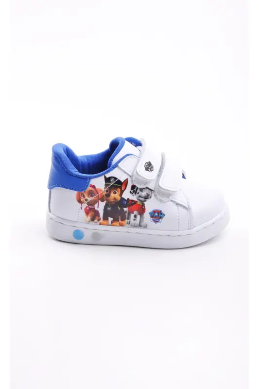 Ilk Adım Ayakkabısı Erkek Bebek Ilk Adım Ayakkabısı Ortopedik Ilk Adım Ayakkabısı Işıklı Ayakkabı-Beyaz Mavi - 1