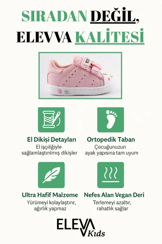 ilk adım ayakkabısı kız bebek ilk adım ayakkabısı ortopedik ilk adım ayakkabısı ilk adım ayakkabı - Pembe - 3
