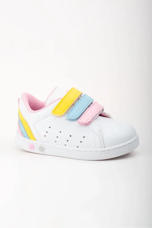 ilk Adım Ayakkabısı Kız Bebek Işıklı ilk Adım Ayakkabısı Ortopedik Ilk Adım Ayakkabısı Yeni Sezon-beyaz renkli - 1