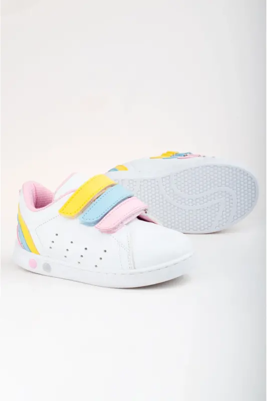 ilk Adım Ayakkabısı Kız Bebek Işıklı ilk Adım Ayakkabısı Ortopedik Ilk Adım Ayakkabısı Yeni Sezon-beyaz renkli - 3