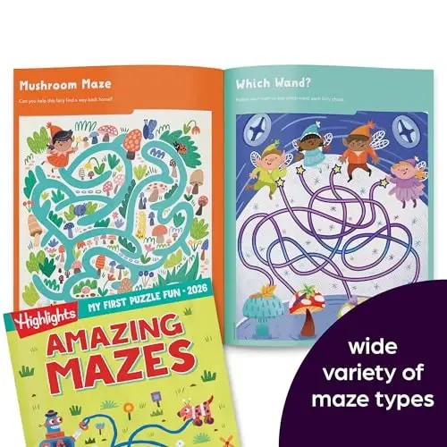 My First Puzzle Fun 2026 Activity Book Set with Mazes, Matching and More, Kids Puzzle Books for Travel, Learning and Screen-Free Play for Kids 3-6 - MY (1)