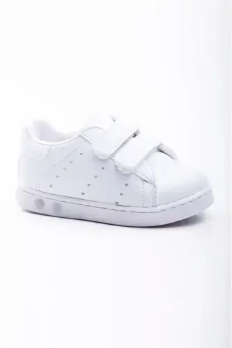 Ilk Qadam Poyabzali Unisex Erkak Qiz Chaqaloq Ilk Qadam Poyabzali Ortopedik Ilk Qadam Poyabzali-Oq tekis - 3