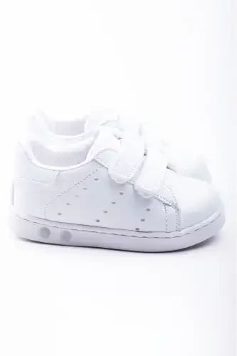 Ilk Qadam Poyabzali Unisex Erkak Qiz Chaqaloq Ilk Qadam Poyabzali Ortopedik Ilk Qadam Poyabzali-Oq tekis - 6