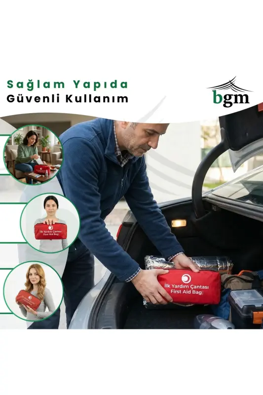 İlk Yardım Çantası Acil Müdahale Kiti Temel Malzemeler - 5