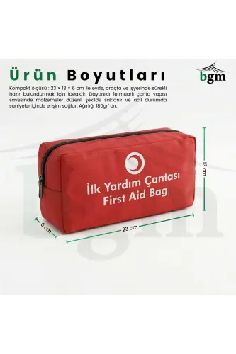 İlk Yardım Çantası Acil Müdahale Kiti Temel Malzemeler - 8