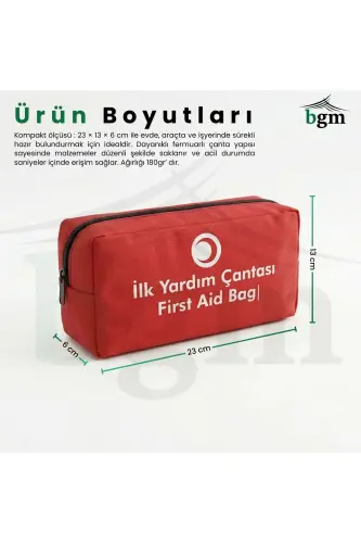 İlk Yardım Çantası Acil Müdahale Kiti Temel Malzemeler - 7
