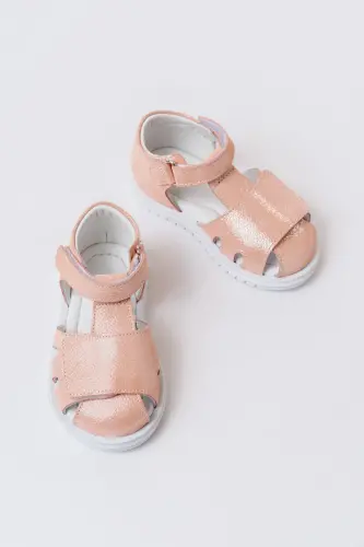 Ilkadim - Baby Genuine Leather Orthopedic Sandal - Powder - 3
