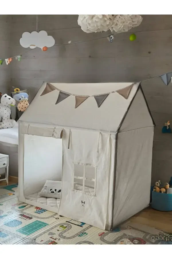 Illuminated Playhouse Children's Play Tent with Cushion and Pillow - 1