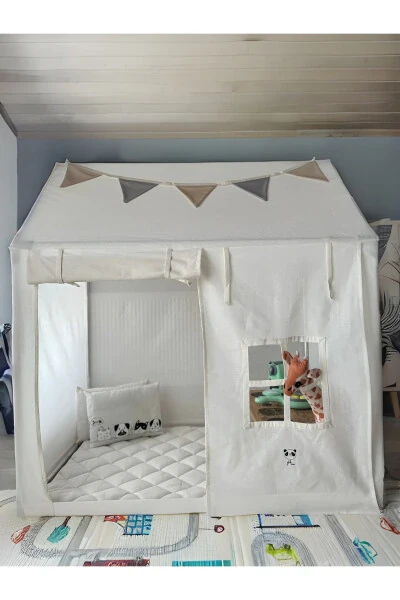 Illuminated Playhouse Children's Play Tent with Cushion and Pillow - 4